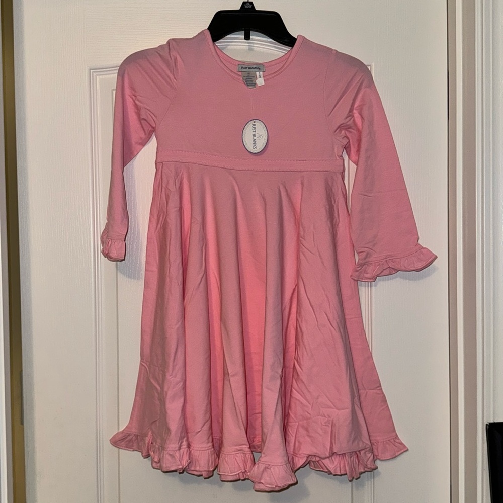 BNWT, Just Blanks, Girls 6X/7, Pink, Ruffle Dress